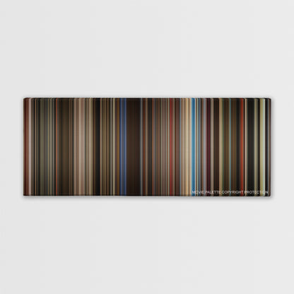 Rocketman color palette canvas print: thousands of thin vertical stripes of color