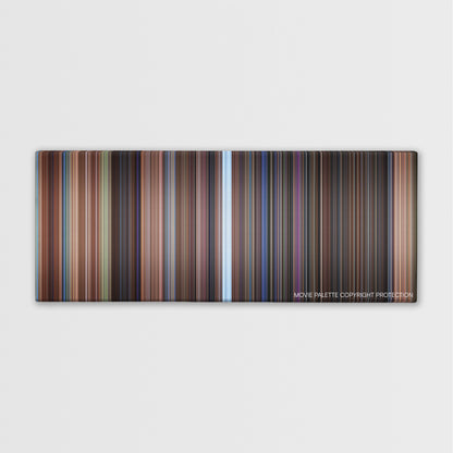 Small Soldiers color palette canvas print: thousands of thin vertical stripes of color