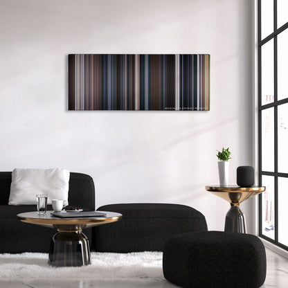 The X Files color palette canvas above a black sofa with a gold-topped table