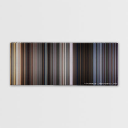 Murder on the Orient Express color palette canvas print: thousands of thin vertical stripes of color