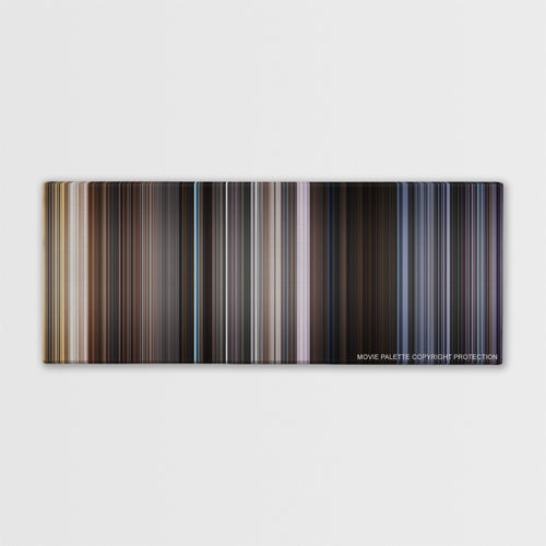 Murder on the Orient Express color palette canvas print: thousands of thin vertical stripes of color