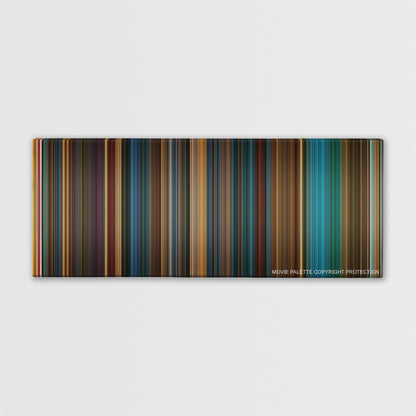 Kiss Kiss Bang Bang color palette canvas print: thousands of thin vertical stripes of color