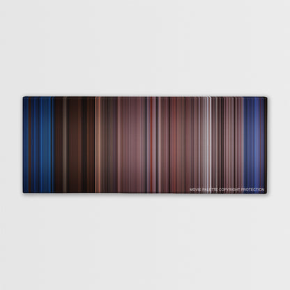 The Passion of the Christ color palette canvas print: thousands of thin vertical stripes of color