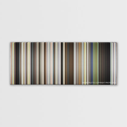 Take Shelter color palette canvas print: thousands of thin vertical stripes of color
