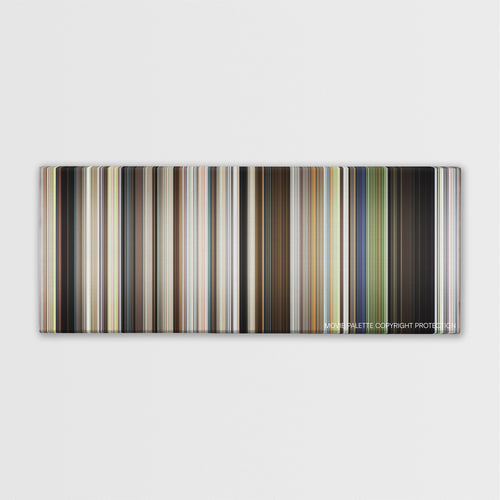 Take Shelter color palette canvas print: thousands of thin vertical stripes of color