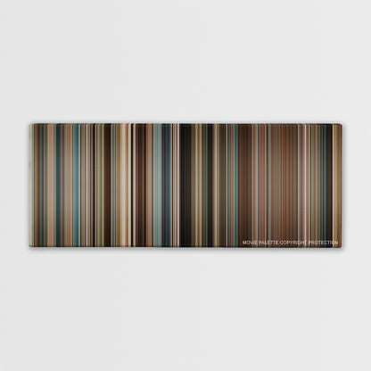 The Lincoln Lawyer color palette canvas print: thousands of thin vertical stripes of color