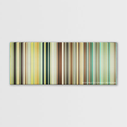 I Love You Phillip Morris color palette canvas print: thousands of thin vertical stripes of color