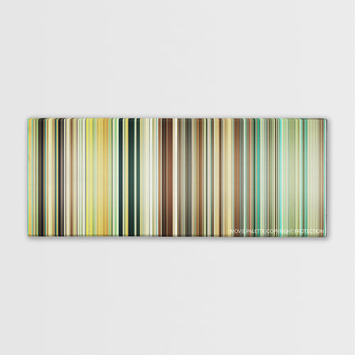 I Love You Phillip Morris color palette canvas print: thousands of thin vertical stripes of color
