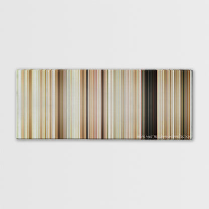 What's Eating Gilbert Grape color palette canvas print: thousands of thin vertical stripes of color