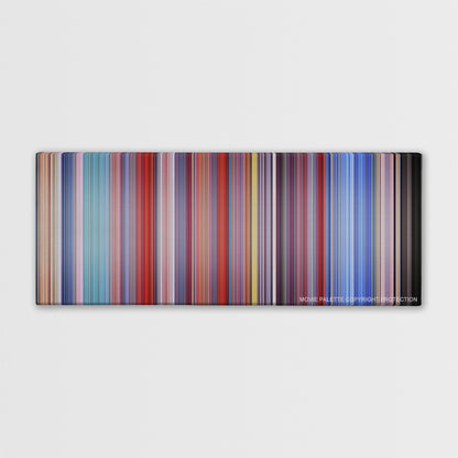 Austin Powers: The Spy Who Shagged Me color palette canvas print: thousands of thin vertical stripes of color
