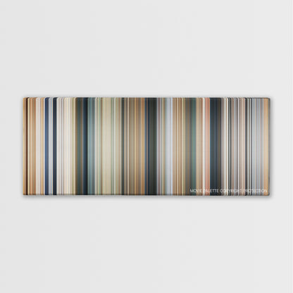 Dr. Dolittle color palette canvas print: thousands of thin vertical stripes of color