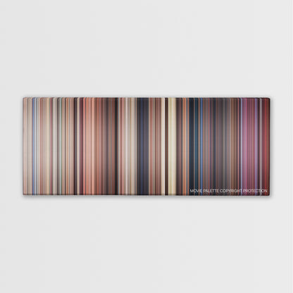 Dead Alive color palette canvas print: thousands of thin vertical stripes of color