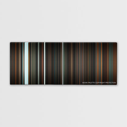 Only Lovers Left Alive color palette canvas print: thousands of thin vertical stripes of color