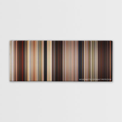 DragonHeart color palette canvas print: thousands of thin vertical stripes of color