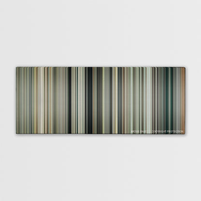 Jason Bourne color palette canvas print: thousands of thin vertical stripes of color