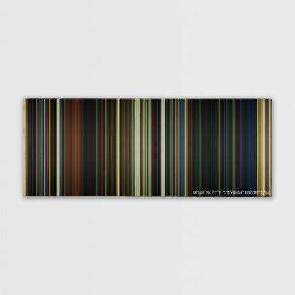 It Chapter Two color palette canvas print: thousands of thin vertical stripes of color