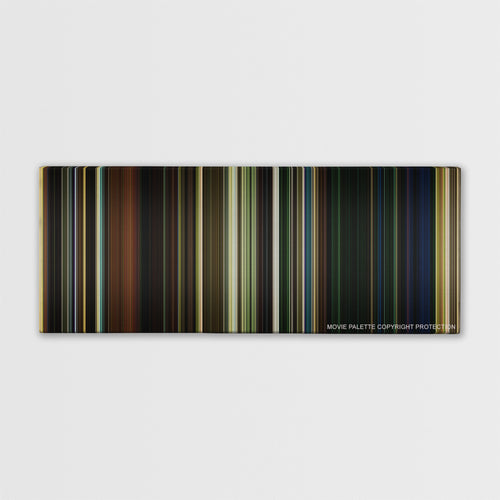 It Chapter Two color palette canvas print: thousands of thin vertical stripes of color