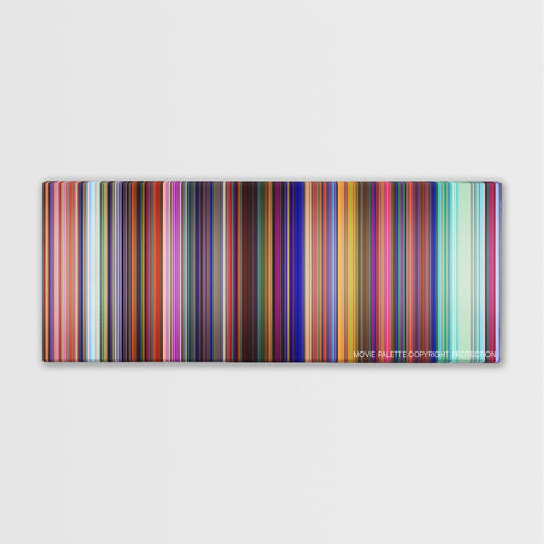 Cloudy with a Chance of Meatballs 2 color palette canvas print: thousands of thin vertical stripes of color