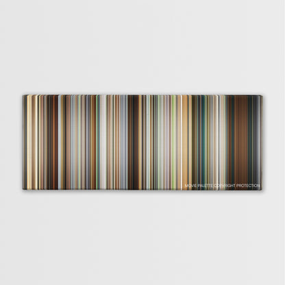 The Girl Who Played with Fire color palette canvas print: thousands of thin vertical stripes of color