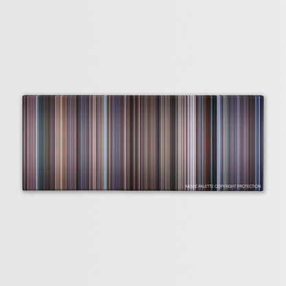 WarGames color palette canvas print: thousands of thin vertical stripes of color