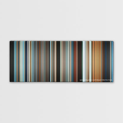Another Earth color palette canvas print: thousands of thin vertical stripes of color