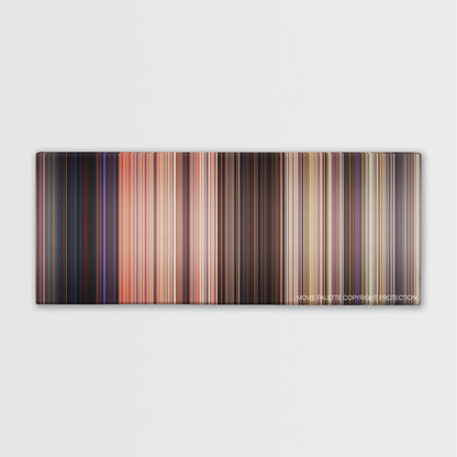 Broken Arrow color palette canvas print: thousands of thin vertical stripes of color
