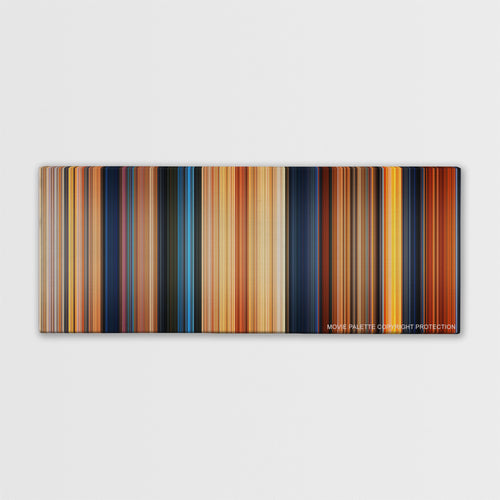 William Shakespeare's Romeo & Juliet color palette canvas print: thousands of thin vertical stripes of color