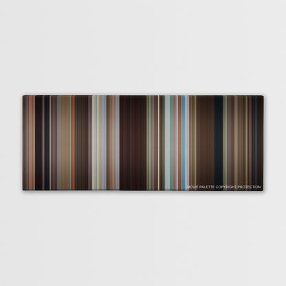 Forgetting Sarah Marshall color palette canvas print: thousands of thin vertical stripes of color