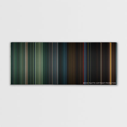 Predators color palette canvas print: thousands of thin vertical stripes of color