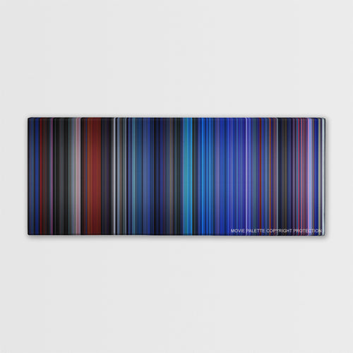 TRON color palette canvas print: thousands of thin vertical stripes of color