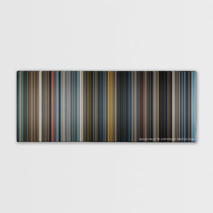 Munich color palette canvas print: thousands of thin vertical stripes of color
