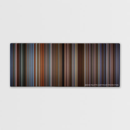 The Family Man color palette canvas print: thousands of thin vertical stripes of color