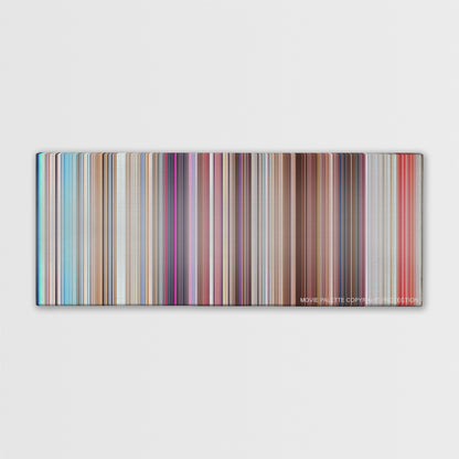 Minions color palette canvas print: thousands of thin vertical stripes of color
