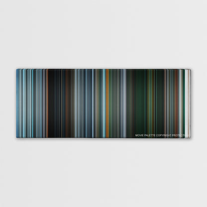 Gravity color palette canvas print: thousands of thin vertical stripes of color