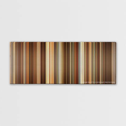 Thank You for Smoking color palette canvas print: thousands of thin vertical stripes of color