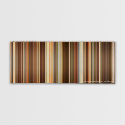 Thank You for Smoking color palette canvas print: thousands of thin vertical stripes of color
