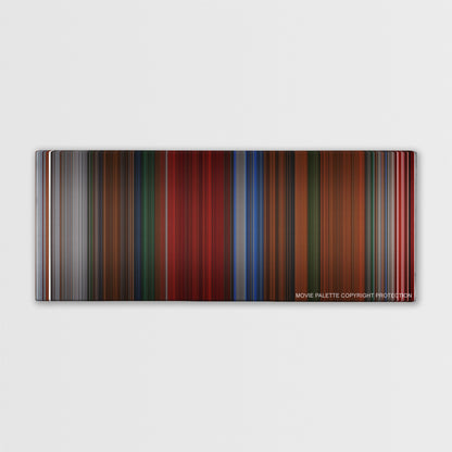Cube color palette canvas print: thousands of thin vertical stripes of color
