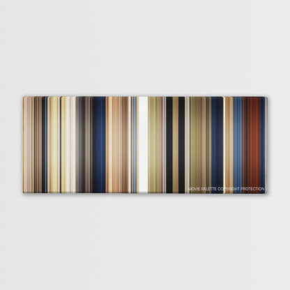 The King color palette canvas print: thousands of thin vertical stripes of color