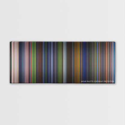 Saw: The Final Chapter color palette canvas print: thousands of thin vertical stripes of color