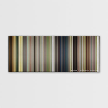 The Internship color palette canvas print: thousands of thin vertical stripes of color