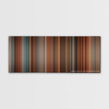 The Ugly Truth color palette canvas print: thousands of thin vertical stripes of color