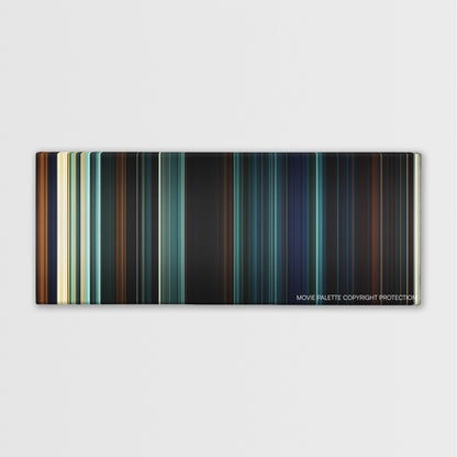 Season of the Witch color palette canvas print: thousands of thin vertical stripes of color