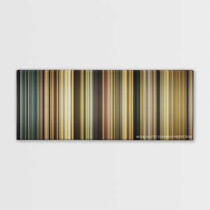 The Best Exotic Marigold Hotel color palette canvas print: thousands of thin vertical stripes of color