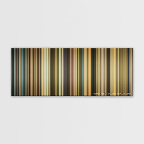 The Best Exotic Marigold Hotel color palette canvas print: thousands of thin vertical stripes of color