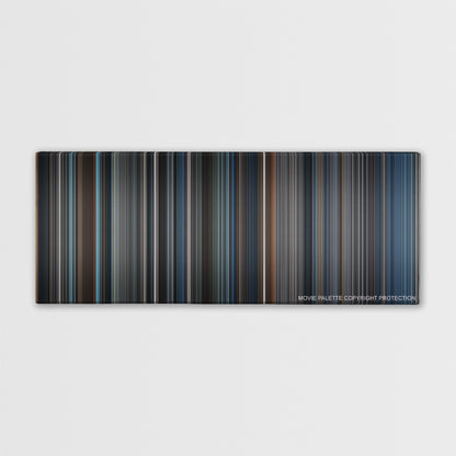Sleepy Hollow color palette canvas print: thousands of thin vertical stripes of color