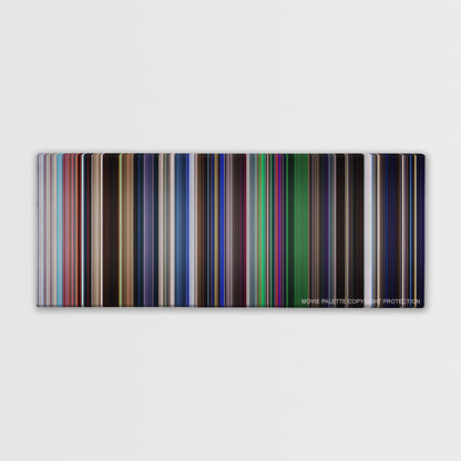 La La Land color palette canvas print: thousands of thin vertical stripes of color