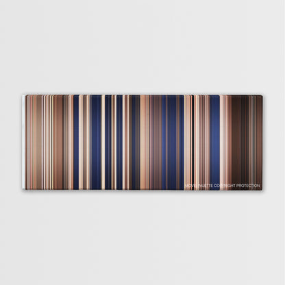 Paranormal Activity 3 color palette canvas print: thousands of thin vertical stripes of color
