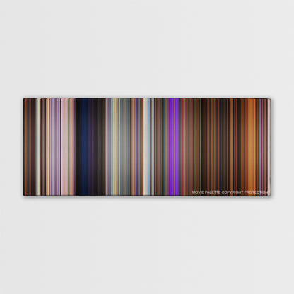 Toy Story 4 color palette canvas print: thousands of thin vertical stripes of color