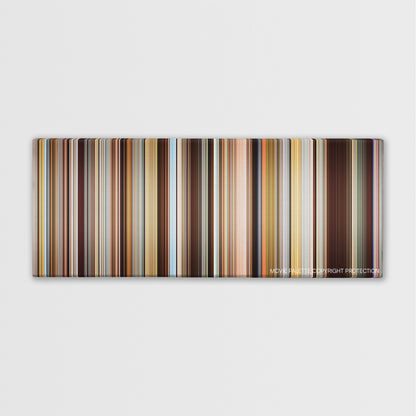 Demolition color palette canvas print: thousands of thin vertical stripes of color