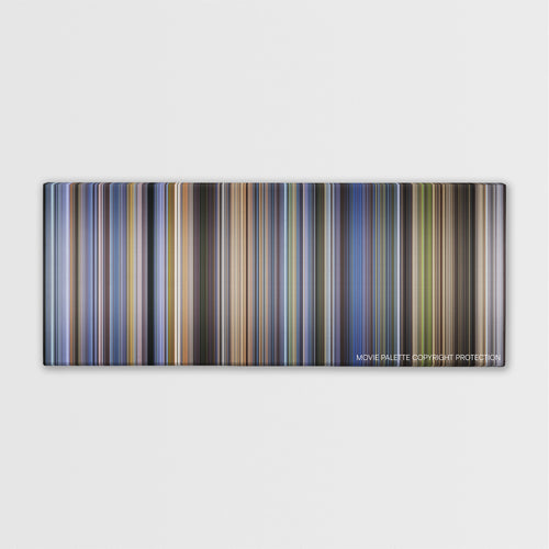 Clear and Present Danger color palette canvas print: thousands of thin vertical stripes of color